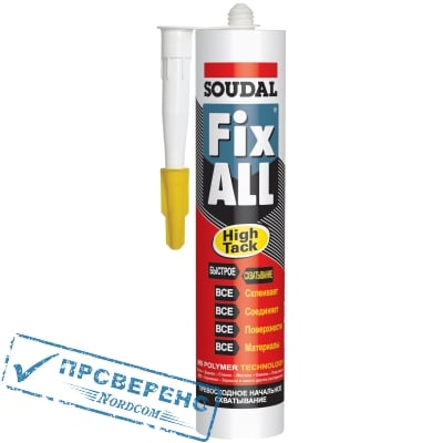 Клей-герметик SOUDAL FIX ALL HT белый (0,29л)